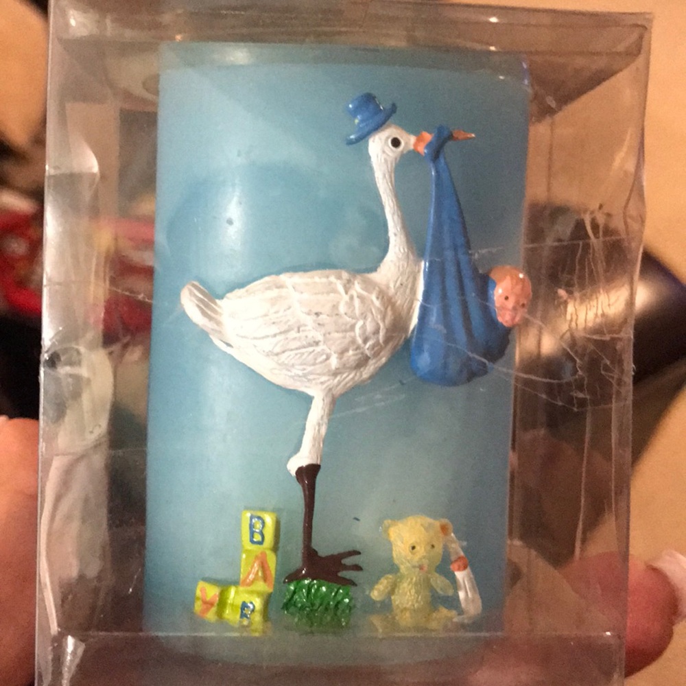 Baby boy candle